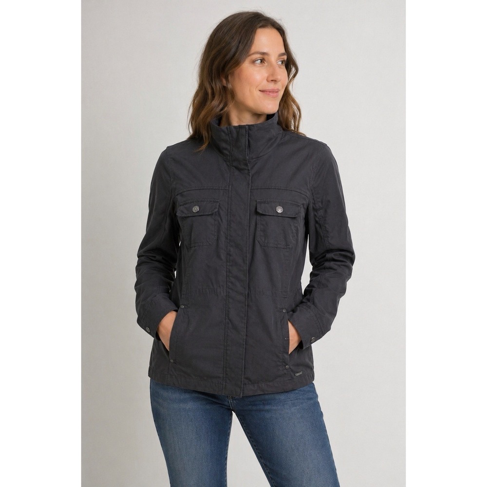 Prana Black Utility Jacket XS Zip Snap Lightweight Outdoor Casual Coat